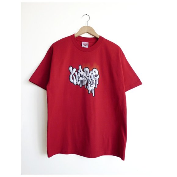 Men's Drip Paint Logo Graphic T shirt, Red, US Size Large, New, XLARGE Brand - Picture 1 of 6